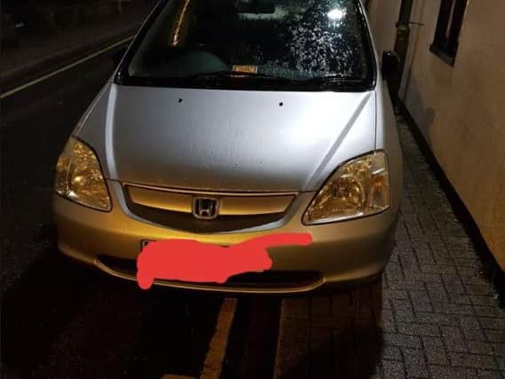 A vehicle parked in the high street. Photo: Sussex Police/Twitter