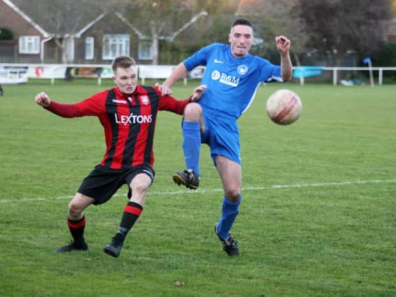 Storrington, in action last week in the Division 1 Cup against Southwick, picked up their first win in five games with a 3-1 home victory over Worthing United in Division 1 on Saturday. Picture by Derek Martin.