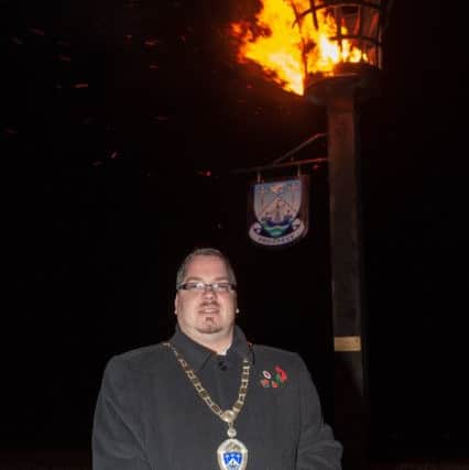 Mayor of Littlehampton Billy Blanchard-Cooper at the beacon lighting