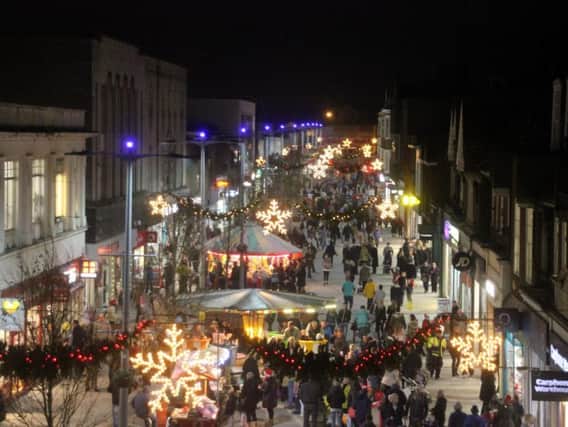 Christmas lights switch on day in Bognor Regis in 2014