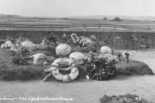 Remembering the Mary Stanford disaster. Here, the lifeboatmen's grave. Photos courtesy of Kt Bruce/RNLI archives/RyeHarbour.net. SUS-181113-141743001