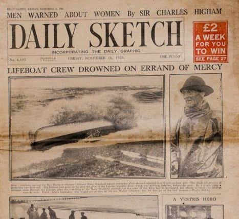 Remembering the Mary Stanford disaster. Here, newspaper coverage of the tragedy. Photos courtesy of Kt Bruce/RNLI archives/RyeHarbour.net. SUS-181113-141836001