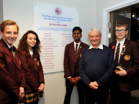 Sir Paul Nurse to open newly refurbished Maths and Science faculty.
