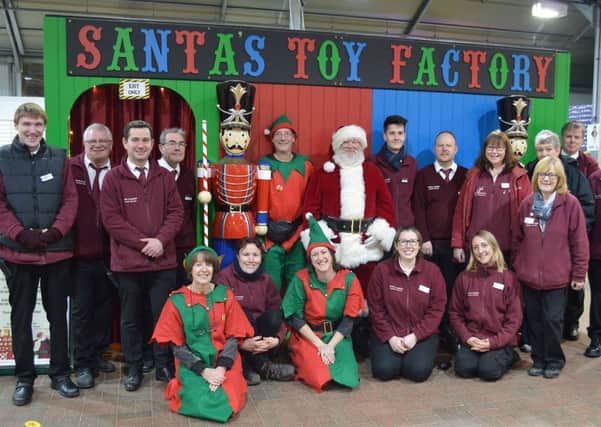 Santas team of helpers ready to staff the toy factory