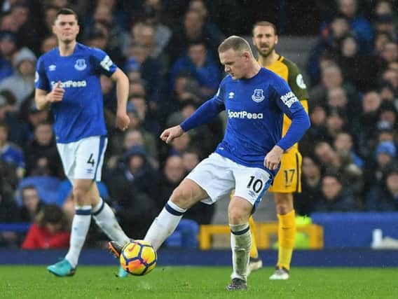 Wayne Rooney in action for Everton against Brighton last season. Picture by PW Sporting Photography