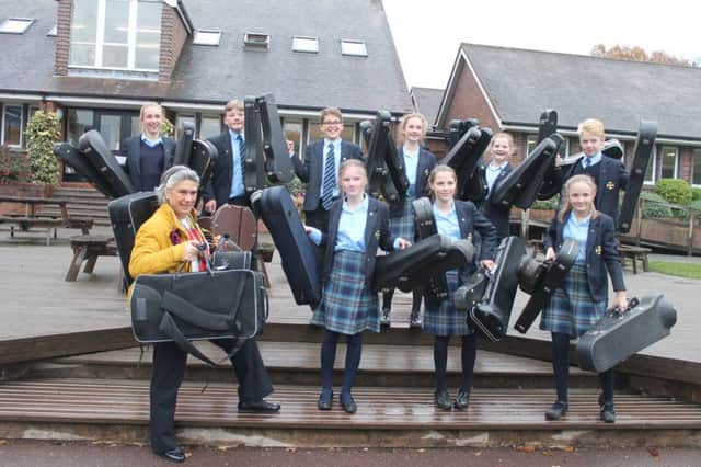 The pupils donated around 60 instruments