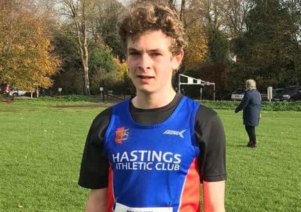 Carlos Nieto-Parr won the under-15 boys' race in the opening event of the Sussex Cross-Country League season. Picture courtesy Terry Skelton