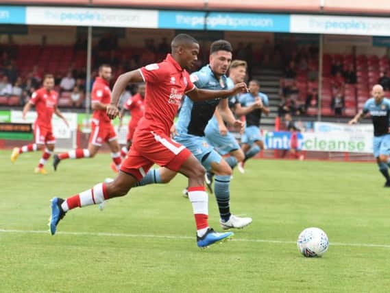 Lewis Young had Crawley Town's best chance in the first half.