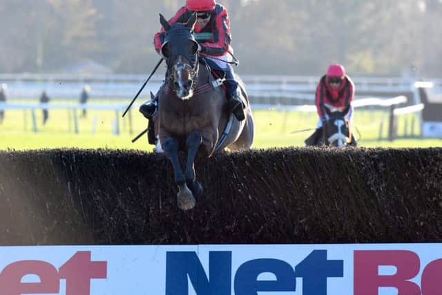 Leighton Aspell on Shanroe Santos, on the way to a Southern National victory at Fontwell / Picture by Malcolm Wells