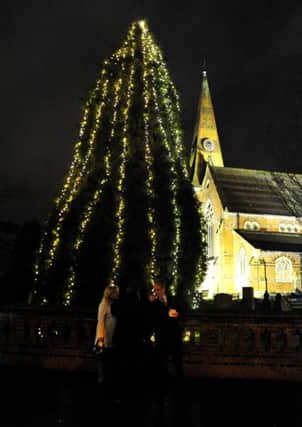 Lights on the Christmas tree in Burgess Hill lit up in previous years. Picture: Steve Robards