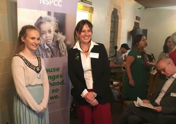 Worthing youth mayor Katie Waters with the Duchess of Norfolk, president of the South and Mid Sussex branch of the NSPCC