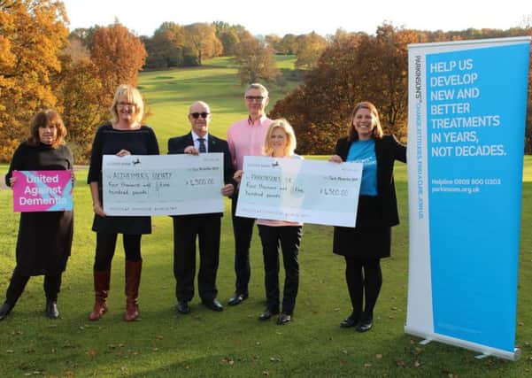 From left to right: Gill Fee (Mannings Golf Club), Jess Hillicks (Alzheimers Society), Roger Bridge (past Captain MHGC), Simon Mantell (GM MHGC), Mary Grange (past Lady Captain) and Leigh-Beth Stroud (Parkinsons UK) SUS-181120-113901001