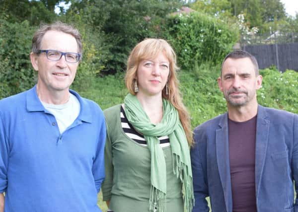 Green District Councillors Tony Rowell, Joanna Carter and Johnny Denis call for a Peoples Vote