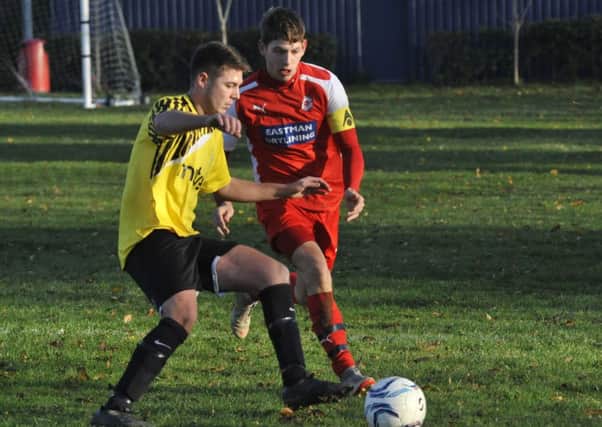 Action from the top-of-the-table clash between AFC Hollington and Little Common III in Division Five. Pictures by Simon Newstead