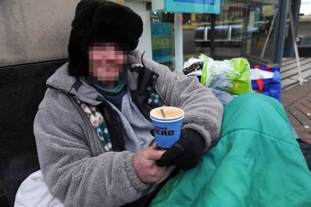 A homeless man in Eastbourne (Photo by Jon Rigby)