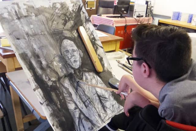 Oli Pink has shown great determination in his A-level art