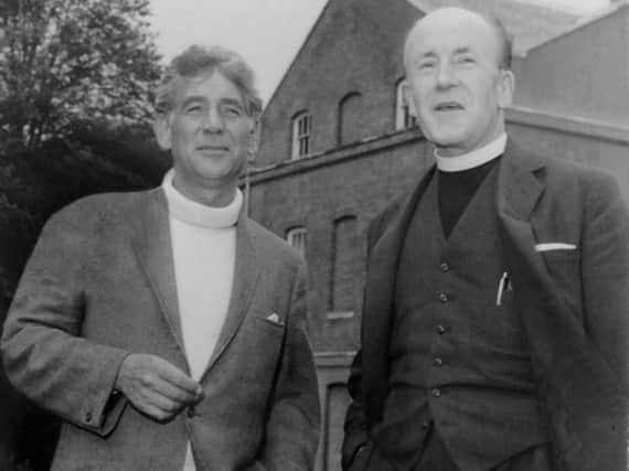 Lenny Bernstein and Walter Hussey (right)