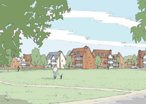 Artist's impression of the proposed new homes on land known as Friars Oak Fields in Hassocks.