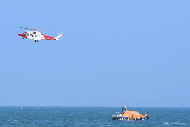 Eastbourne RNLI launched its lifeboat. Photo by Dan Jessup