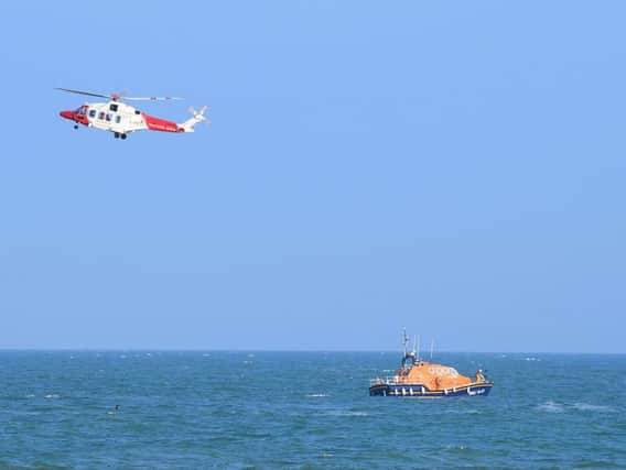 Eastbourne RNLI launched its lifeboat. Photo by Dan Jessup