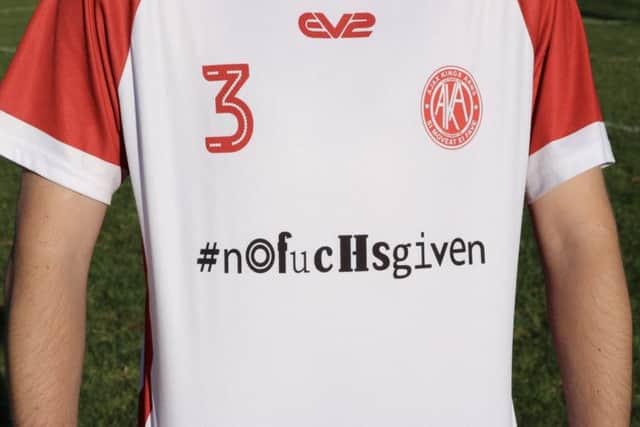 Ajax Kings Arms line-up in their new #NoFuchsGiven kit sponsored by Christian Fuchs