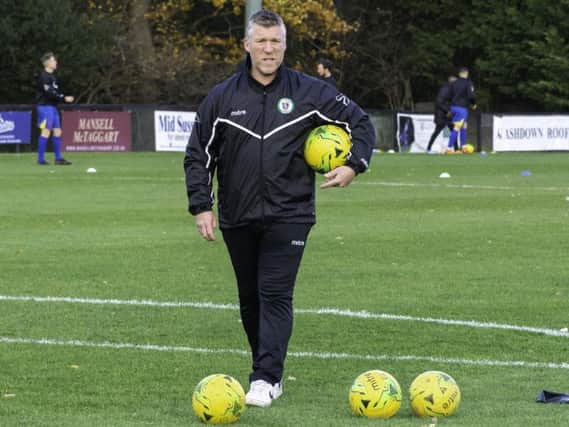 Burgess Hill Town boss Simon Wormull will be leaving his injured players at home for tonight's trip to Hythe Town in the Velocity Trophy tonight, ahead of a crucial league fixture on Saturday. Picture by Chris Neal.