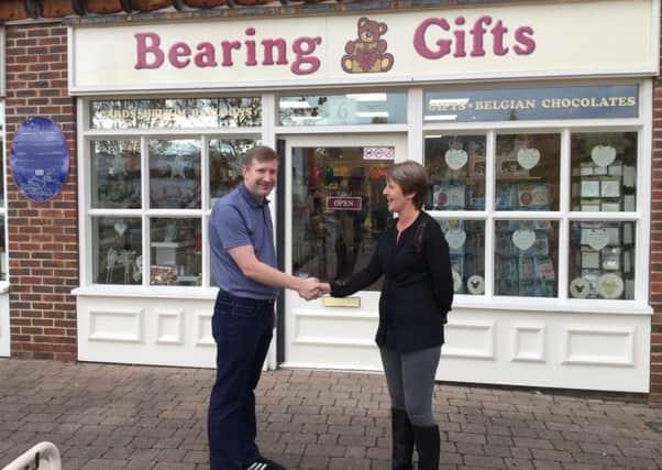 Geoff Sarbutts takes over the Southwater gift shop Bearing Gifts  from Carole Lawrence SUS-181127-171158001