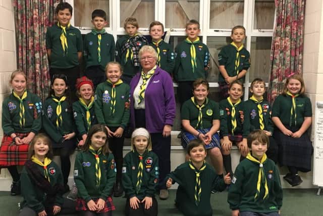 Brooke Watts with 1st Beeding and Bramber Scout Group, which has supported her hedgehog campaign and raised money for Wadars Animal Rescue