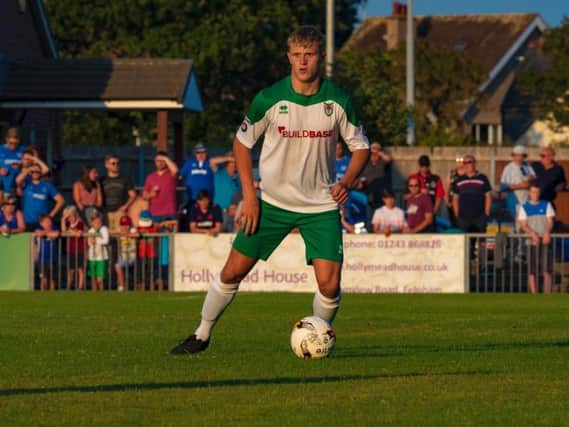 Bognor Regis Town midfielder Tommy Block has been inivited back by Scottish Premiership side Hibernian for a second trial in December. Picture by Tommy McMillan.