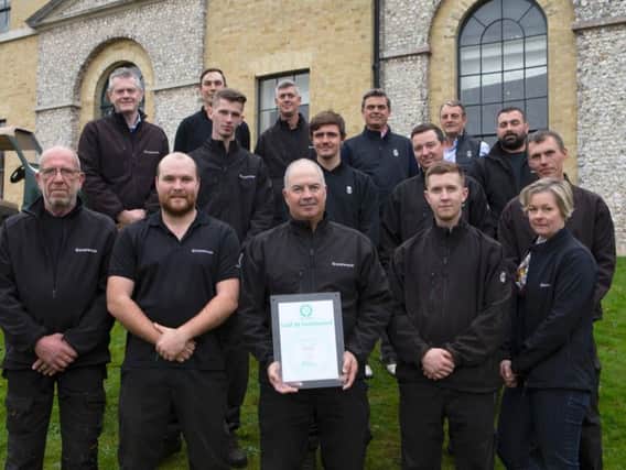 The Golf At Goodwood team with their recently received GEO Certification. Picture by Alex Benwell.