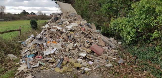 Fly-tipping in Arun and Chichester. Picture provided by Sussex Police SUS-181220-172142001