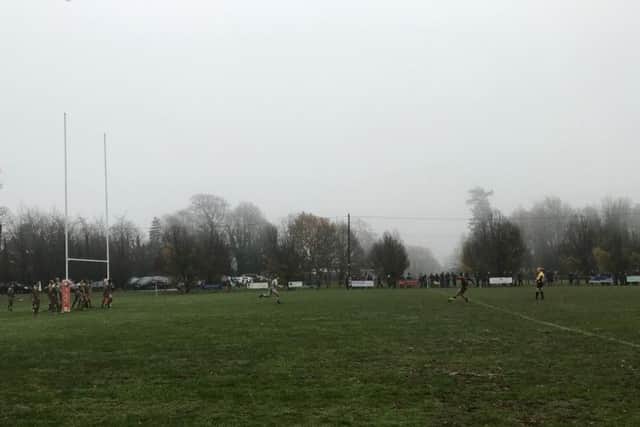 Casey Calder kicked a conversion in difficult conditions at Whitemans Green.