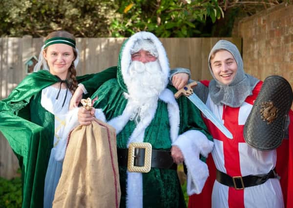 Princess Isobelle the Gracious, a traditional green Father Christmas and the medieval knight Sir Joe the Dragonslayer will be at this years Wickmas event. Pictures by Scott Ramsey
