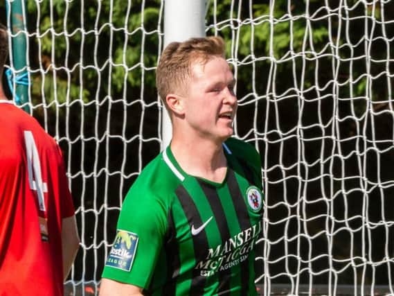 Ben Pope bagged a double for Burgess Hill Town in their 3-2 away defeat to Brightlingsea Regent on Saturday. Picture by Chris Neal.