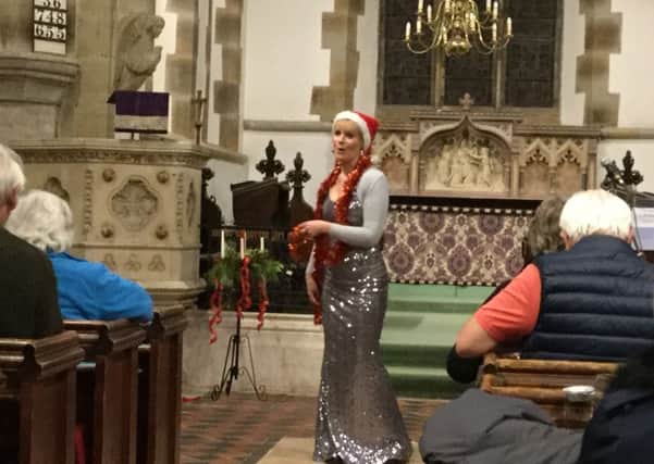 Thomasin Trezise, a professional opera singer, sang some beautiful well known arias in the stunning setting of St John the Baptist in Sedlescombe during a festive opera evening with carols SUS-181112-082426001