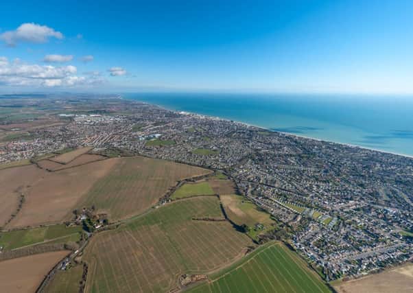 Looking east along the coast over Bognor Regis, by Shaun Roster