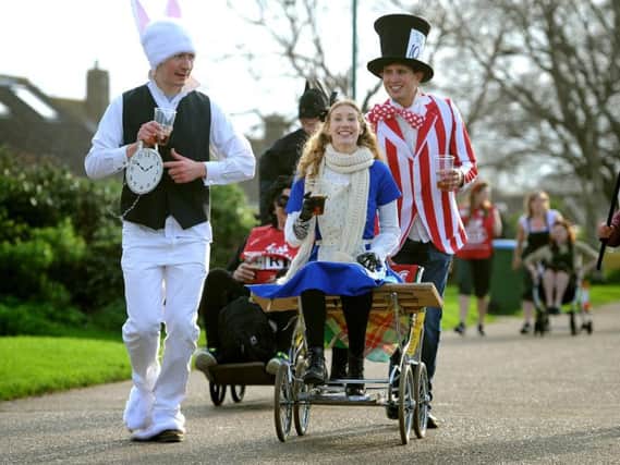 Join the Pagham Pram Race from 11am. The three-mile race is in its 65th year and takes place whatever the weather. It starts at the mill on Pagham Road, passing pubs along the way including The Bear, The Lamb and The Kings Beach, finishing at The Lamb car park.