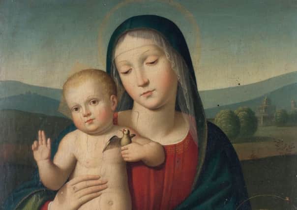 Attributed to Francesco di Marco Francia - Madonna and Child with the Infant St John the Baptist, 16th century oil on panel. SUS-181217-105437001