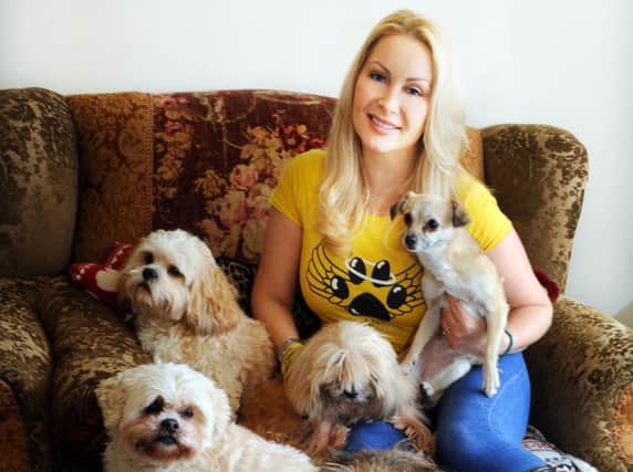 K-9 Angels co-founder Victoria Featherstone Pearce from Pulborough with her rescue dogs