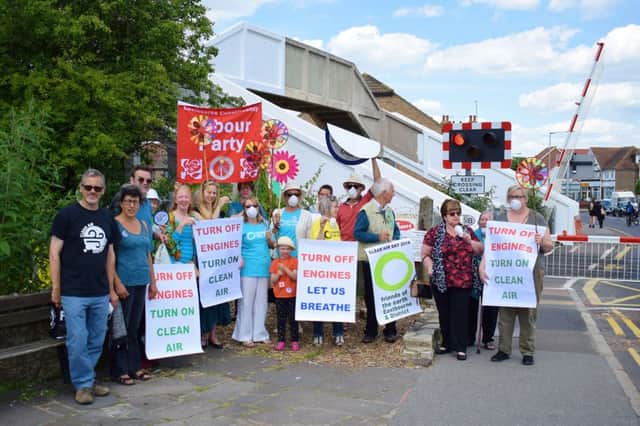 Clean Air campaigners at a demonstration in Hampden Park earlier this year, photo by Dan Jessup