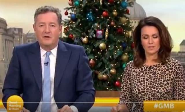 Piers Morgan and co-host Susanna Reid on Good Morning Britain
