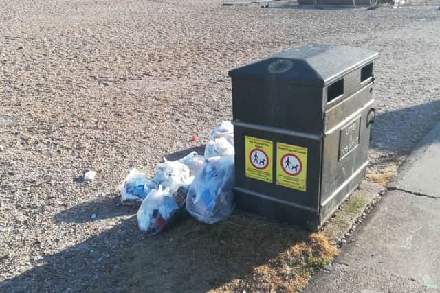 Overflowing bins