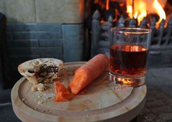 A mince pie, carrot and sherry