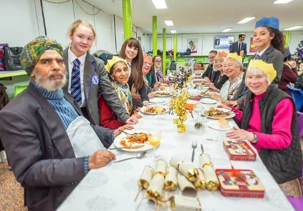 Worthing High School hosted a three-course dinner for older residents
