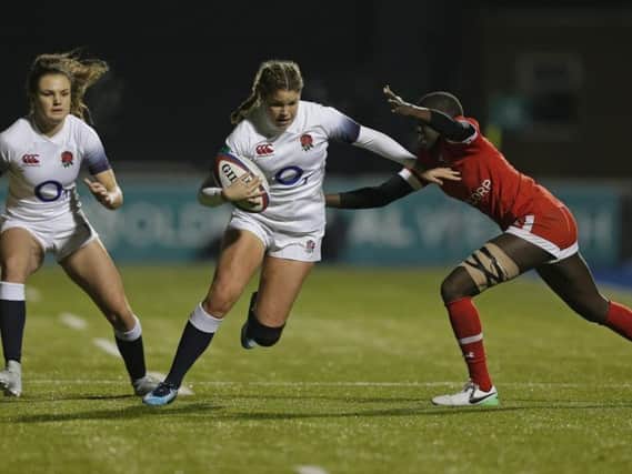 Jess Breach in England action earlier this year / Picture from RFU Collection via Getty Images