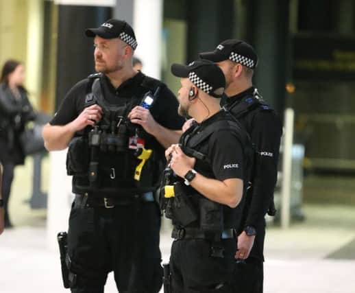 Armed police on scene at Gatwick Airport, photo by Eddie Mitchell