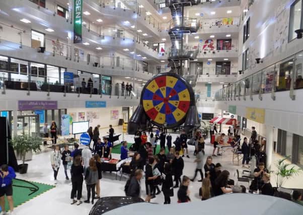 The Atrium at East Sussex College, Hastings during the Open Event SUS-181221-135905001