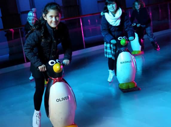 Brighton has an 880-square metre rink at the Royal Pavilion, as well as a smaller 130-square metre beginners rink with penguin skate aids for younger skaters to build their confidence. (Photo: Sam Stephenson)