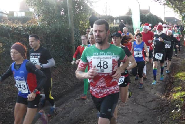 Runners faced tough conditions in the popular annual festive race