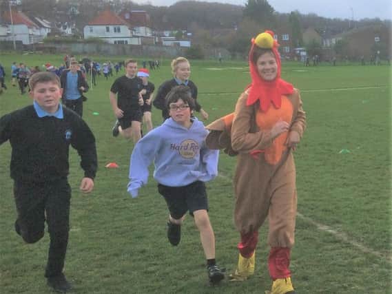 The turkey run at Patcham High School in Brighton